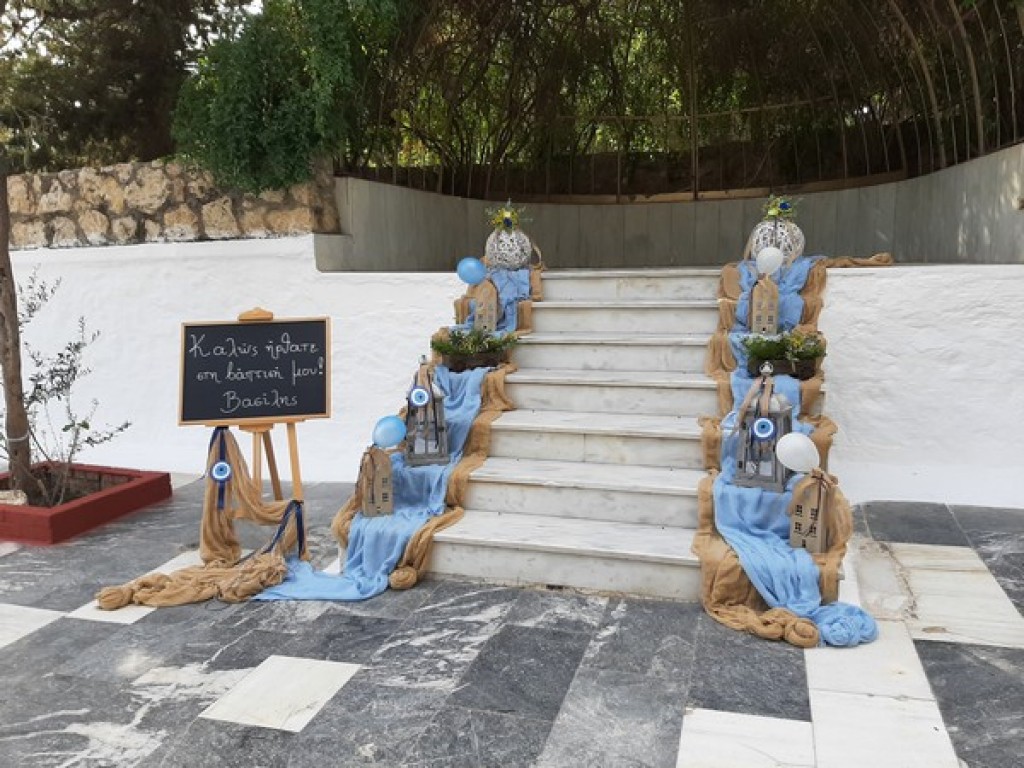 Στολισμός βάπτισης με θέμα μάτι